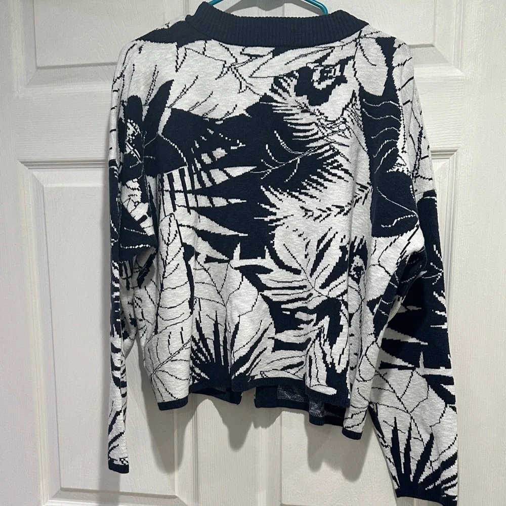 Madewell Navy and White Patterned Sweater - Picture 8 of 8